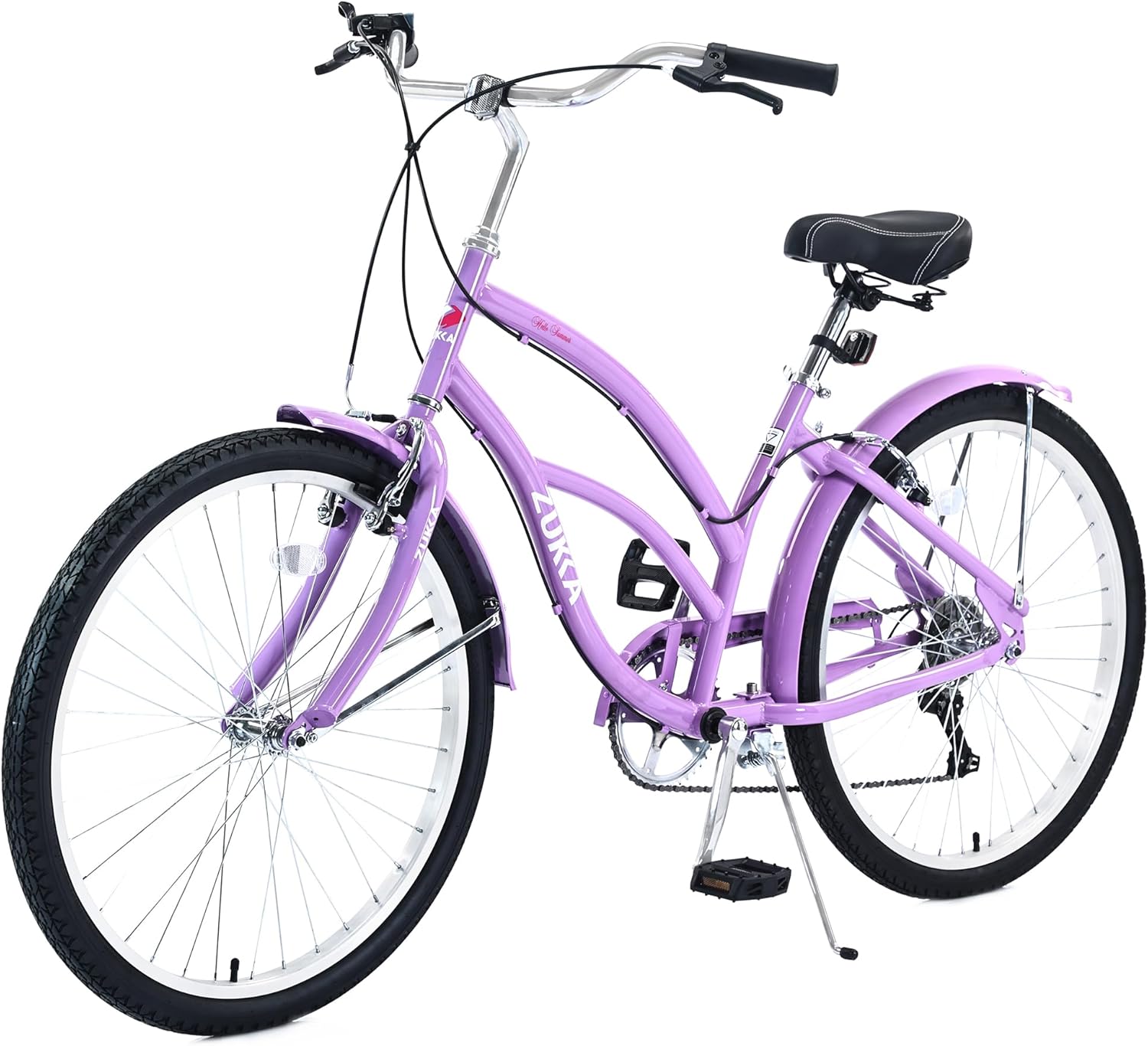 26 Inch 7 Speeds Steel Frame Beach Cruiser Bike V948728
