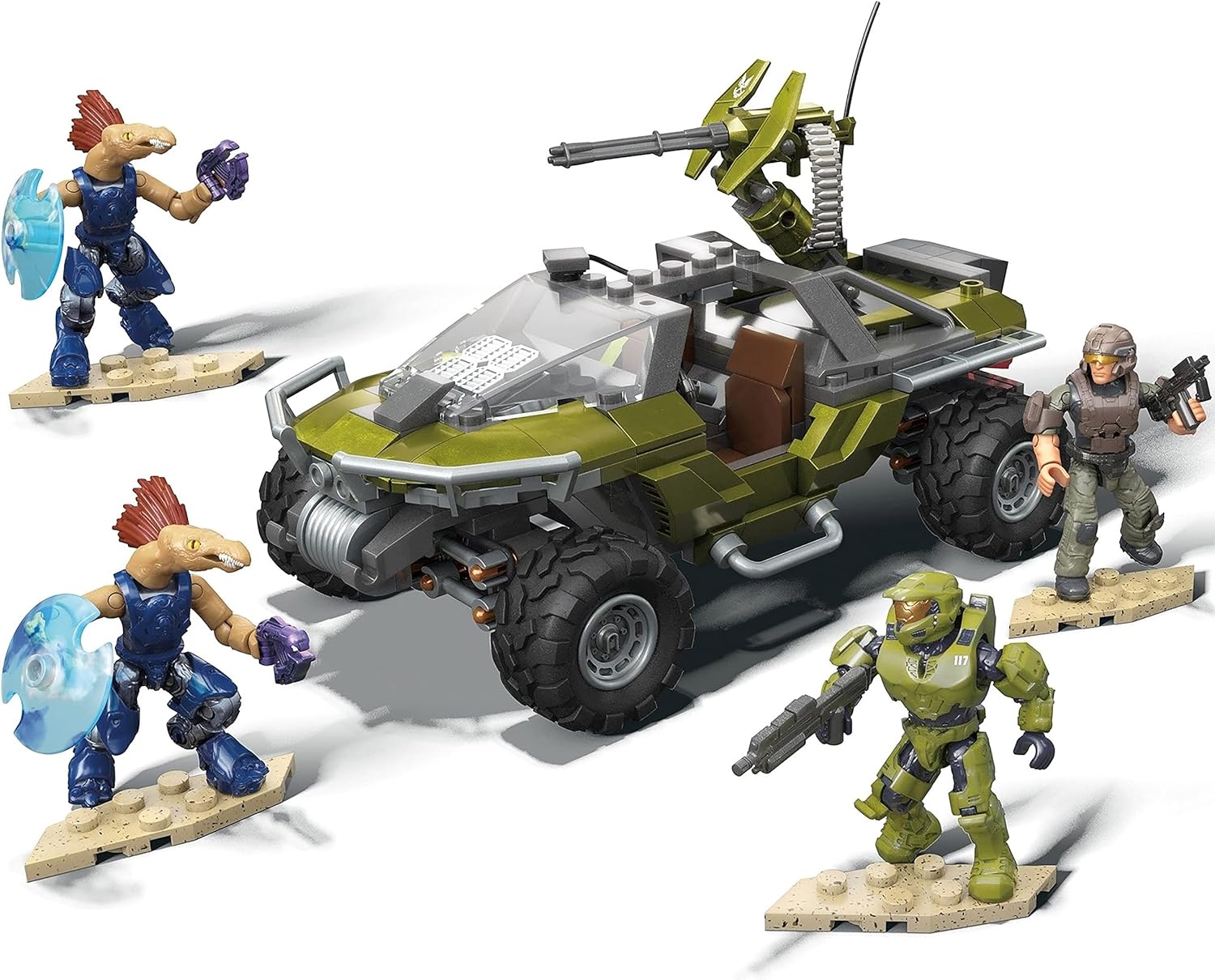Mega Construx Halo Warthog Rally Vehicle Construction Set with Master Chief Figure E79509