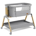 Navy Blue 3 in 1 Baby Bassinet with Mattress and Wheels U859332
