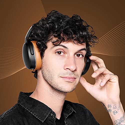 Black/Tan Noise Canceling Wireless Headphone A1203