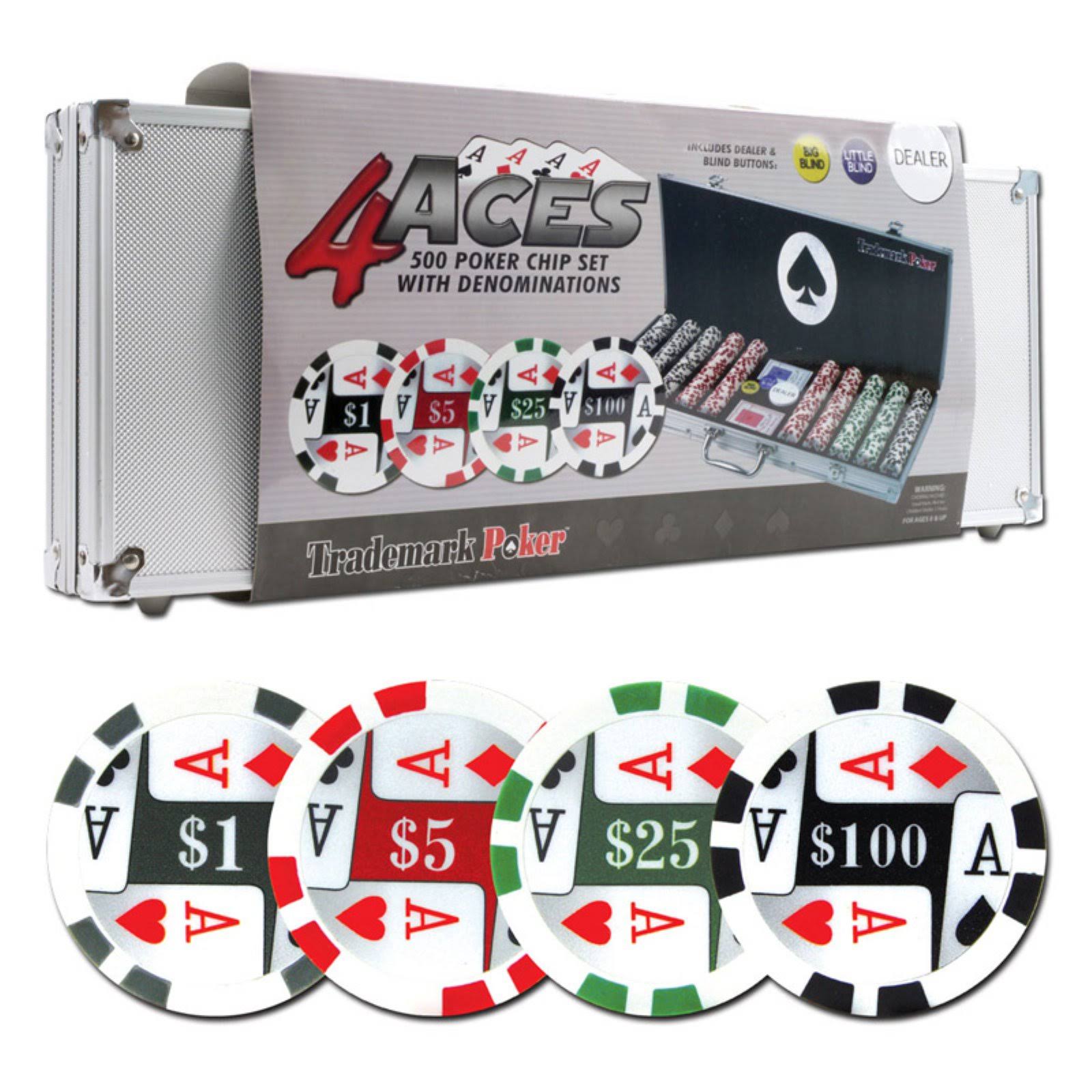 500 11.5g Poker Chip Set with Aluminum Case C768