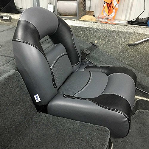 Compact Bass Boat Seats (Charcoal & Blue) X357231