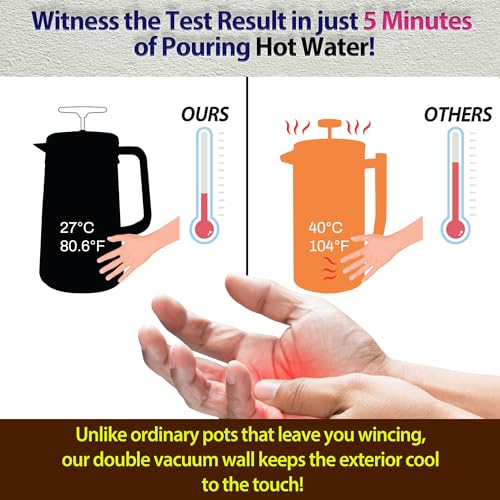 34oz Double Vacuum Insulation Stainless Steel French Press Coffee Maker K78650