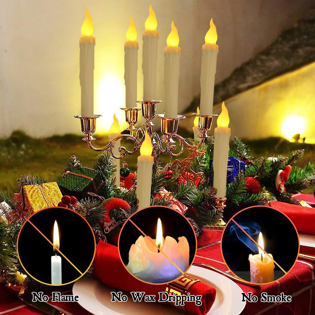 12 Pcs Flameless LED Floating Candles with Remote Control Z94454