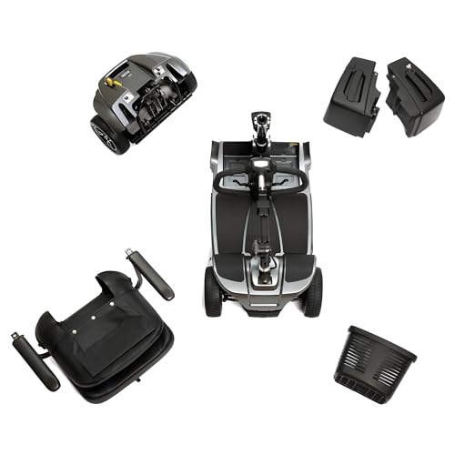 Grey 3-Wheel Scooter with 400 Lbs Weight Capacity and Foldable Seat B229