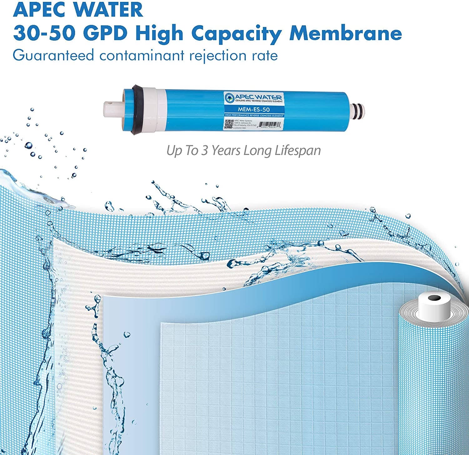 50 GPD High Capacity Complete Replacement Set for Reverse Osmosis Water Filter System X231777