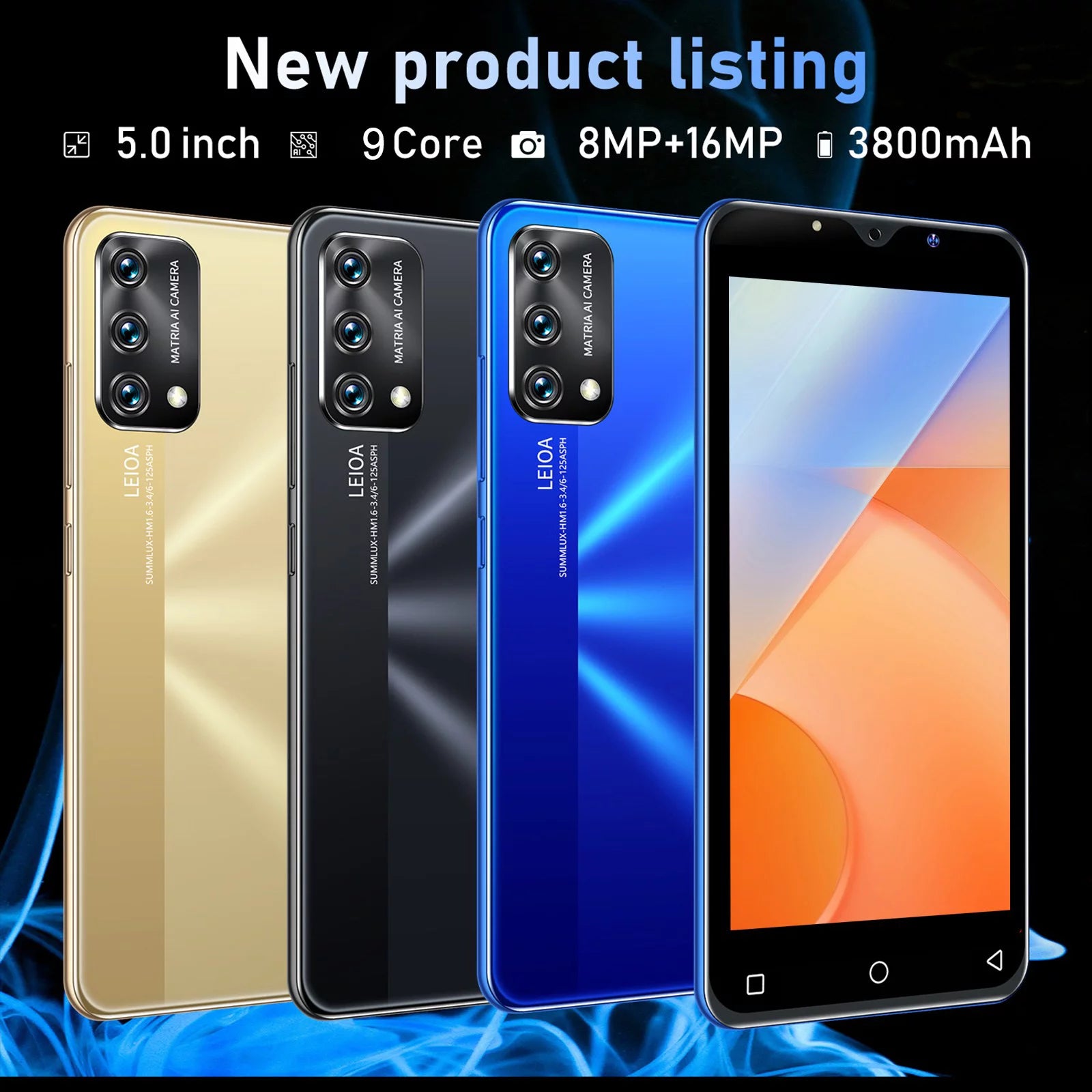 Unlocked Dual Sim Smartphone 5in 3800mAh U727468