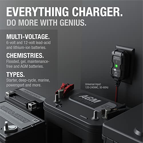 1A 6V/12V Smart Battery Charger for Lead-Acid & Lithium Batteries O9250