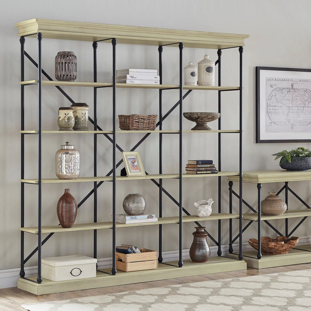 Ivory/Black 5 Shelf Bookcase H99533