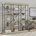 Ivory/Black 5 Shelf Bookcase H99533