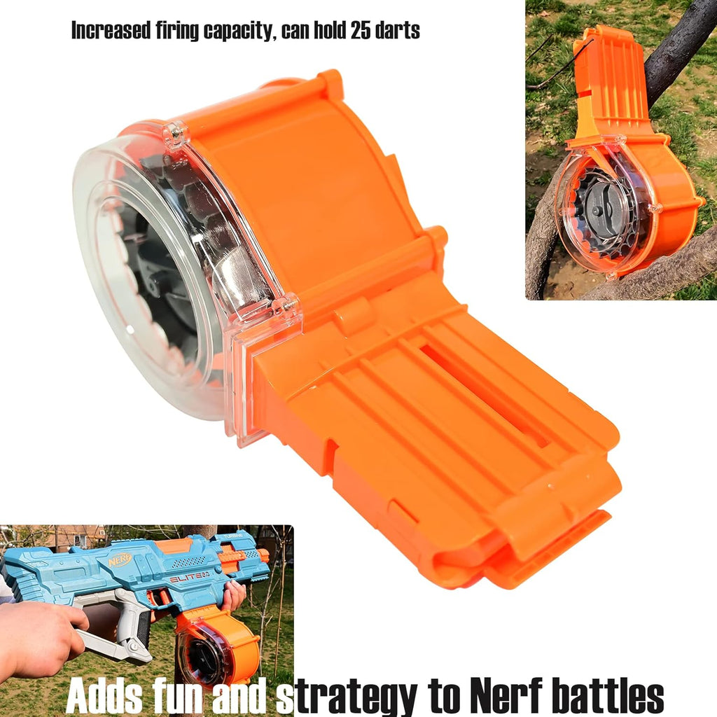 25-Dart Drum Magazine for Nerf Blasters M6119