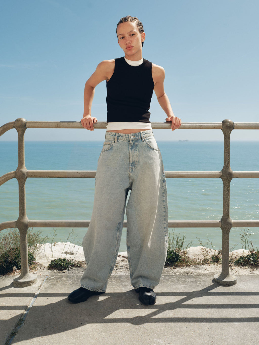BAGGY DENIM JEANS - SUN BLEACHED BLUE