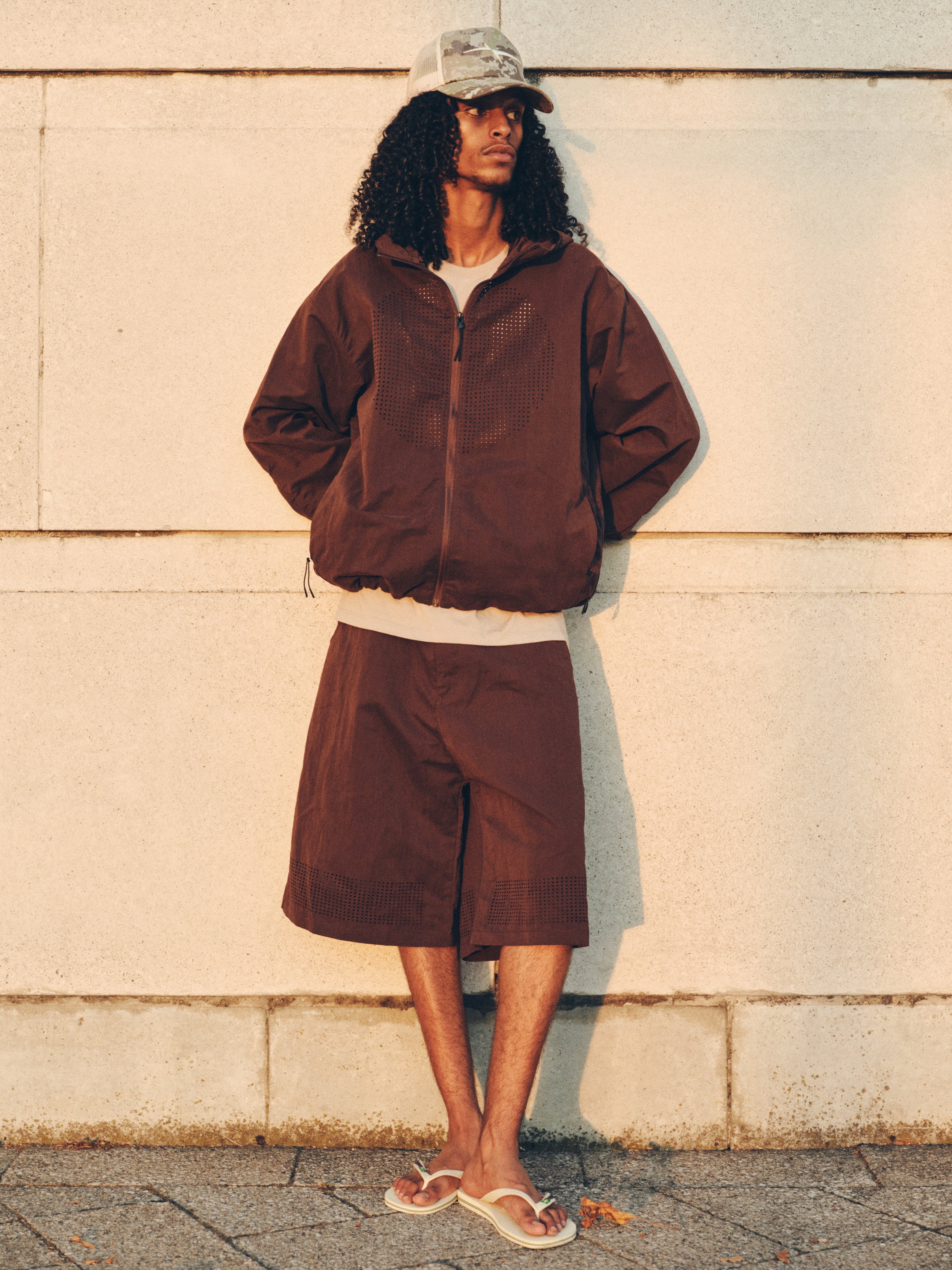 VENTILATED SHORTS - MAHOGANY