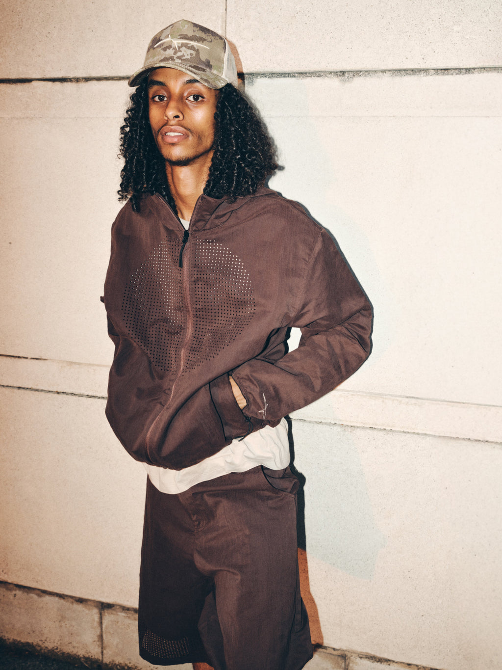 VENTILATED SHORTS - MAHOGANY