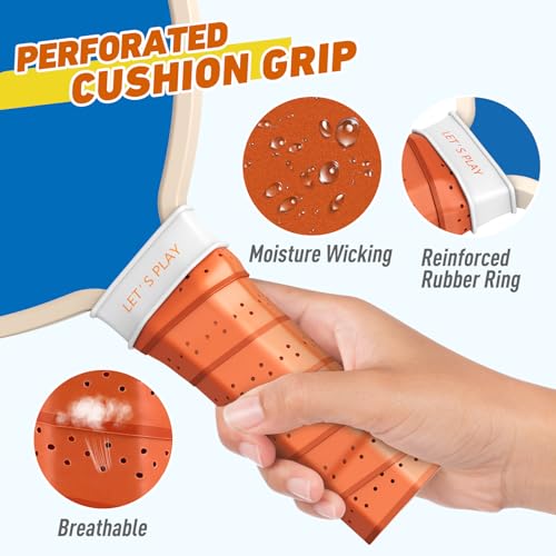 Set of 4 Wood Pickleball Paddles with Carry Bag L43660