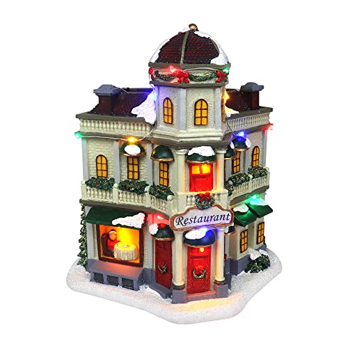 Lighted Musical Snow Village Collectible Building Houses T414