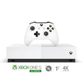 White 1TB Refurbished Xbox One S All-Digital Console with Wireless Controller E928955