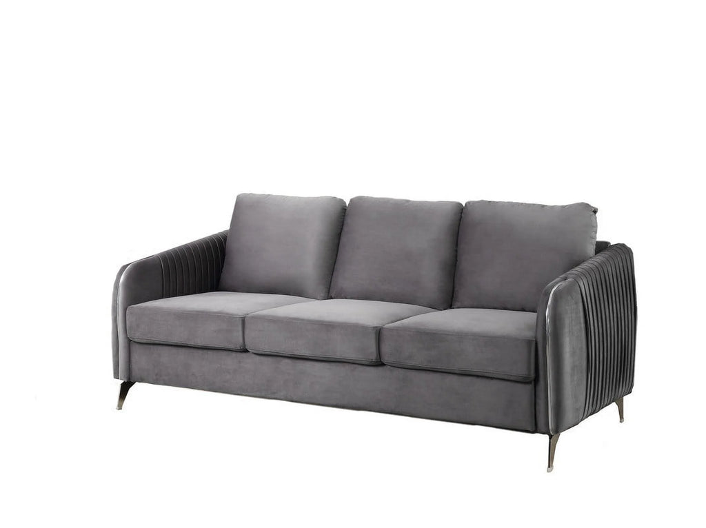 Gray Velvet Living Room Set S2308