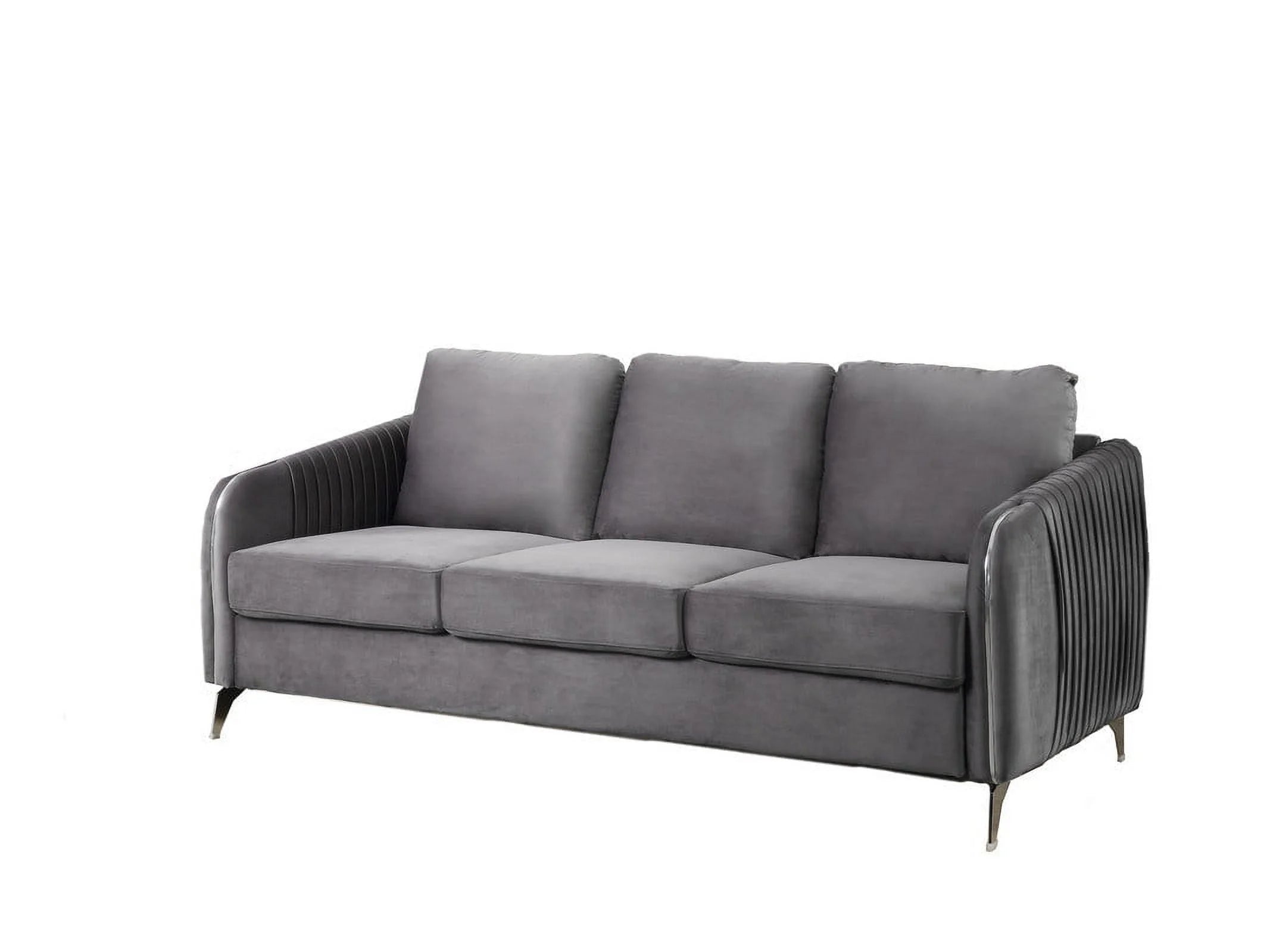 Gray Velvet Living Room Set S2308