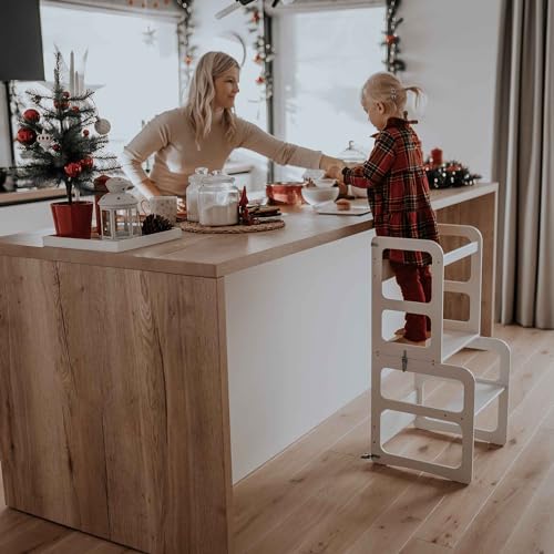 Black Foldable Montessori Tower and Step Helper L80148