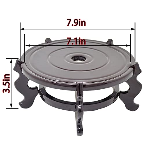 10 Inch Wooden Fishbowl Planter Display Stand N8263