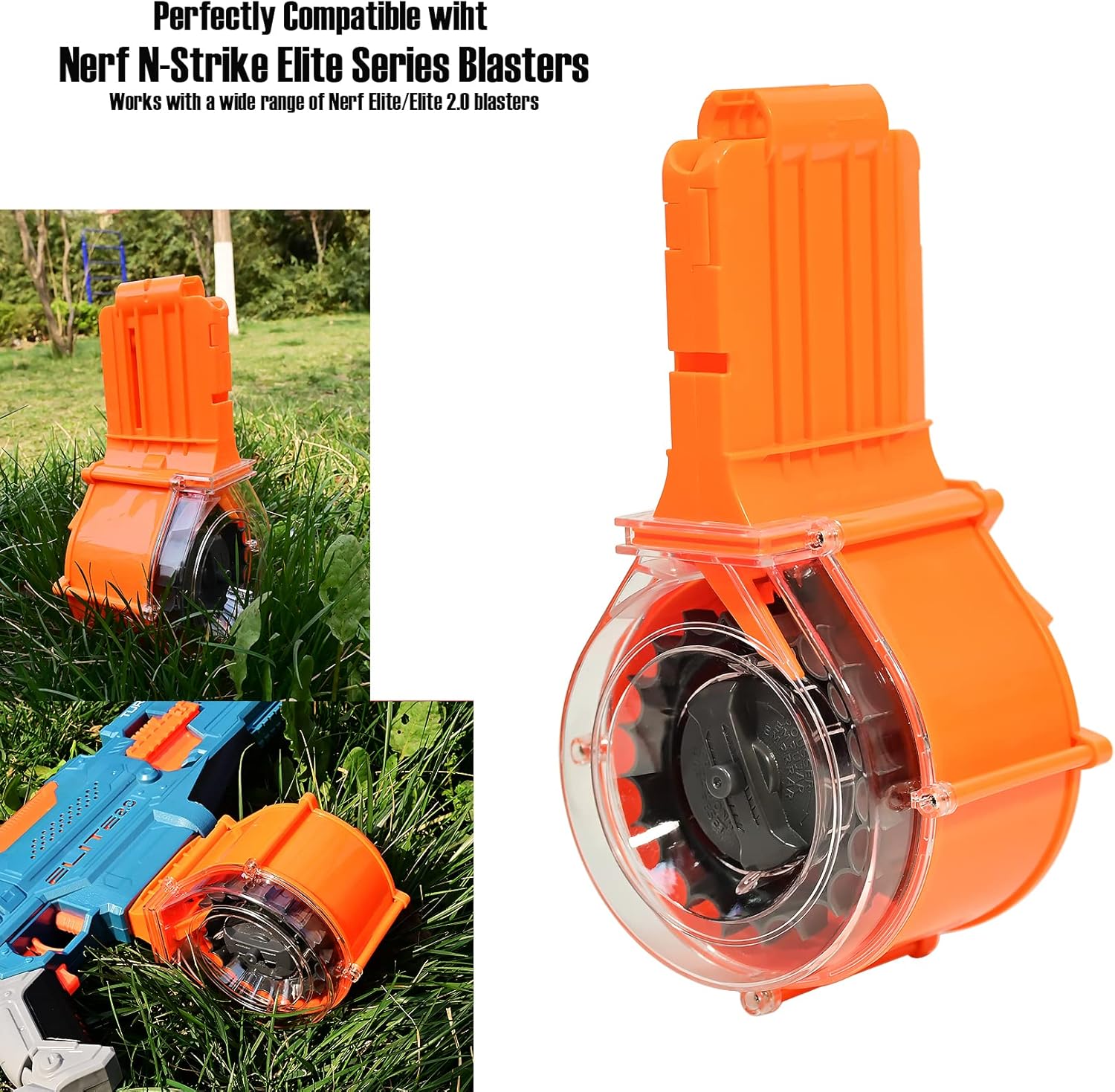 25-Dart Drum Magazine for Nerf Blasters M6119
