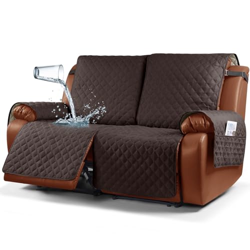 Khaki 3 Seater Recliner Sofa Cover with Elastic Straps U8194
