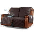 Khaki 3 Seater Recliner Sofa Cover with Elastic Straps U8194