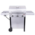 3-Burner Propane Gas Stainless Steel Grill with Side Burner Cart V372631