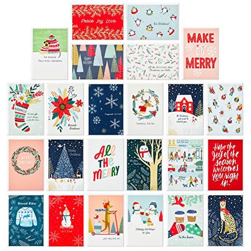 24 Designs Boxed Christmas Cards with Envelopes V90912