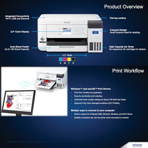 Dye-Sublimation Printer with Ink, User Guide, AC Power Cable, Starter Kit, Thermal Tape, Paper R731909