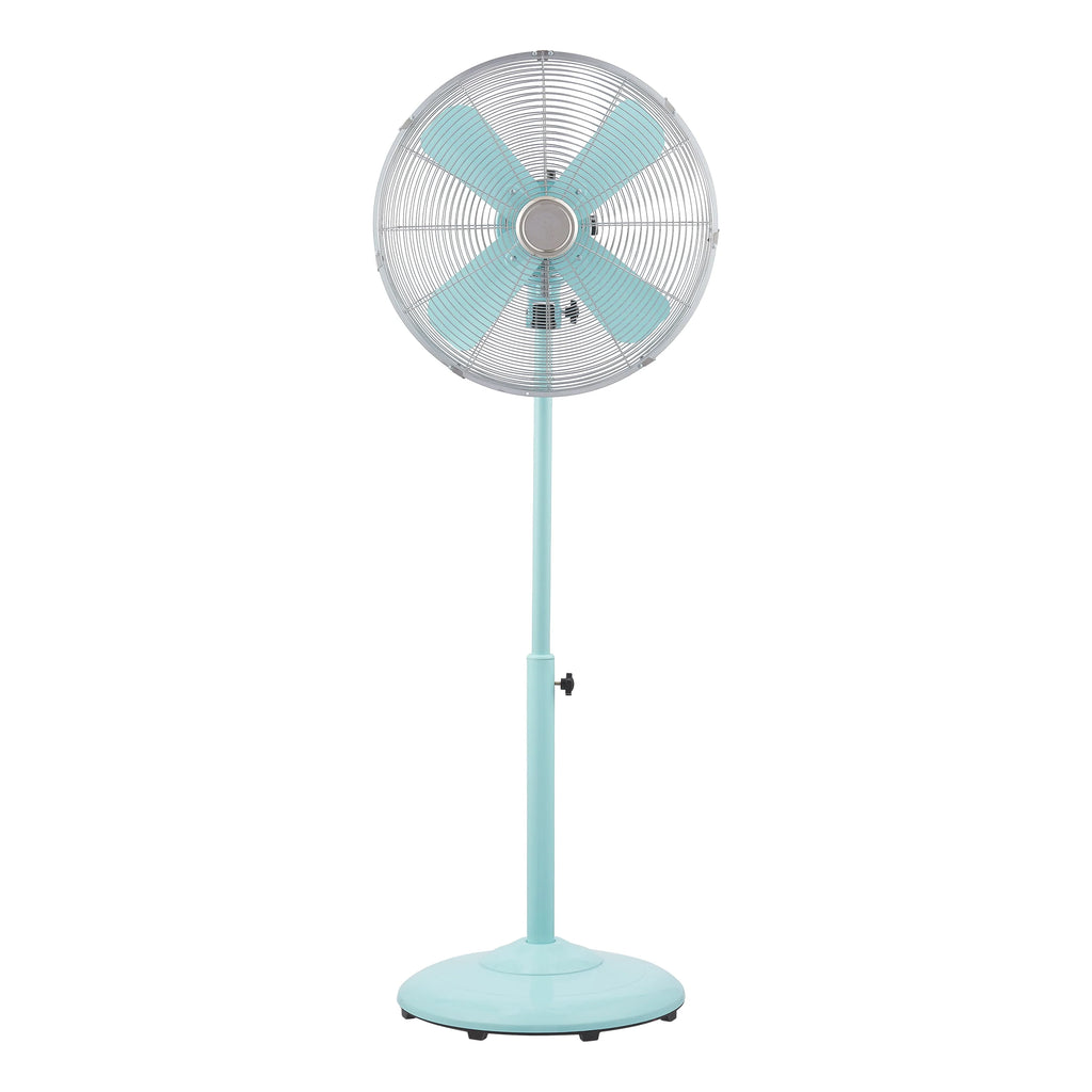 16 inch Adjustable Height Oscillating 3-Speed Metal Stand Fan in Red Z984