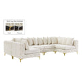 Cream Velvet Modular Sectional L685987
