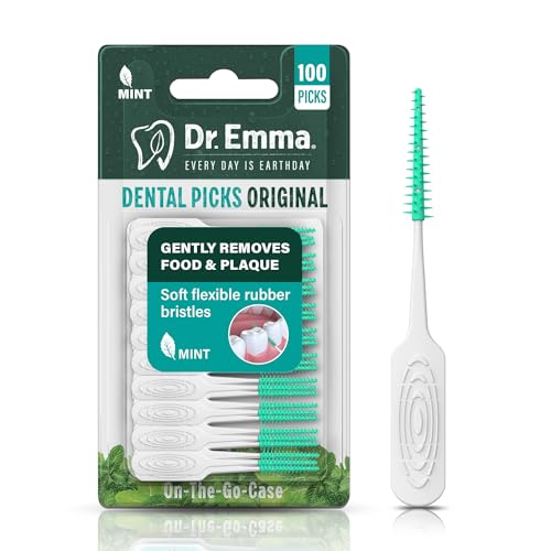 Mint Soft Rubberized Tooth Picks 100Ct/Pack, 2 Packs (200Ct) M834379
