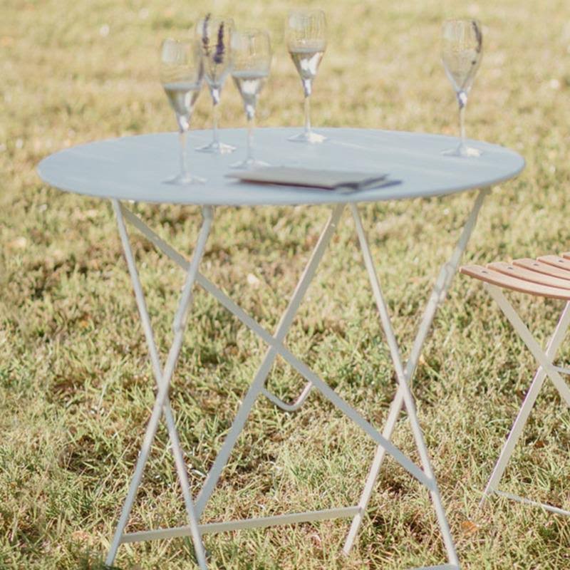 Red Ochre Round Folding Table V264205