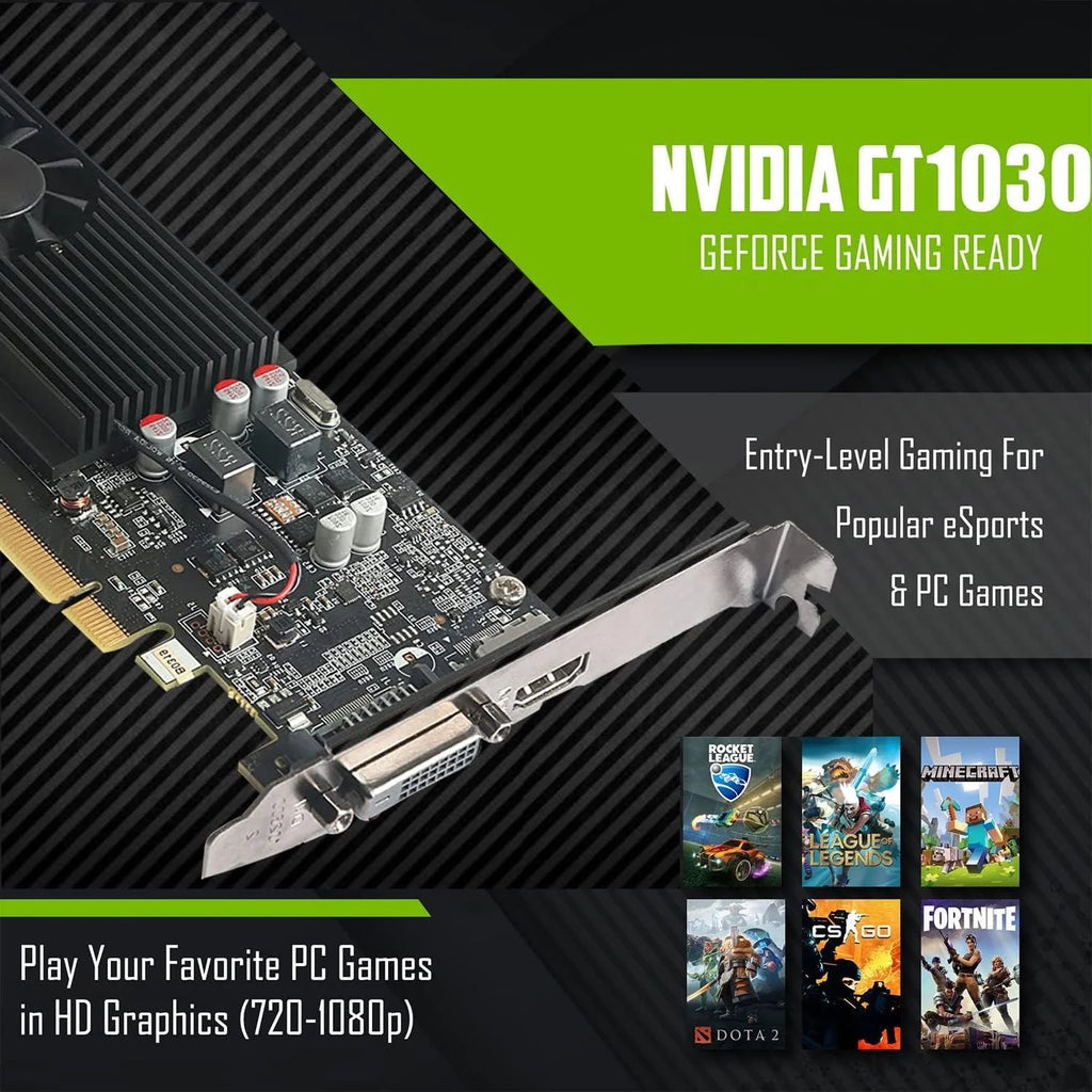 32GB RAM 1TB SSD 4TB HDD Intel i7 6th Gen GT 1030 27 Inch 165hz Gaming Monitor Refurbished Desktop PC H347850