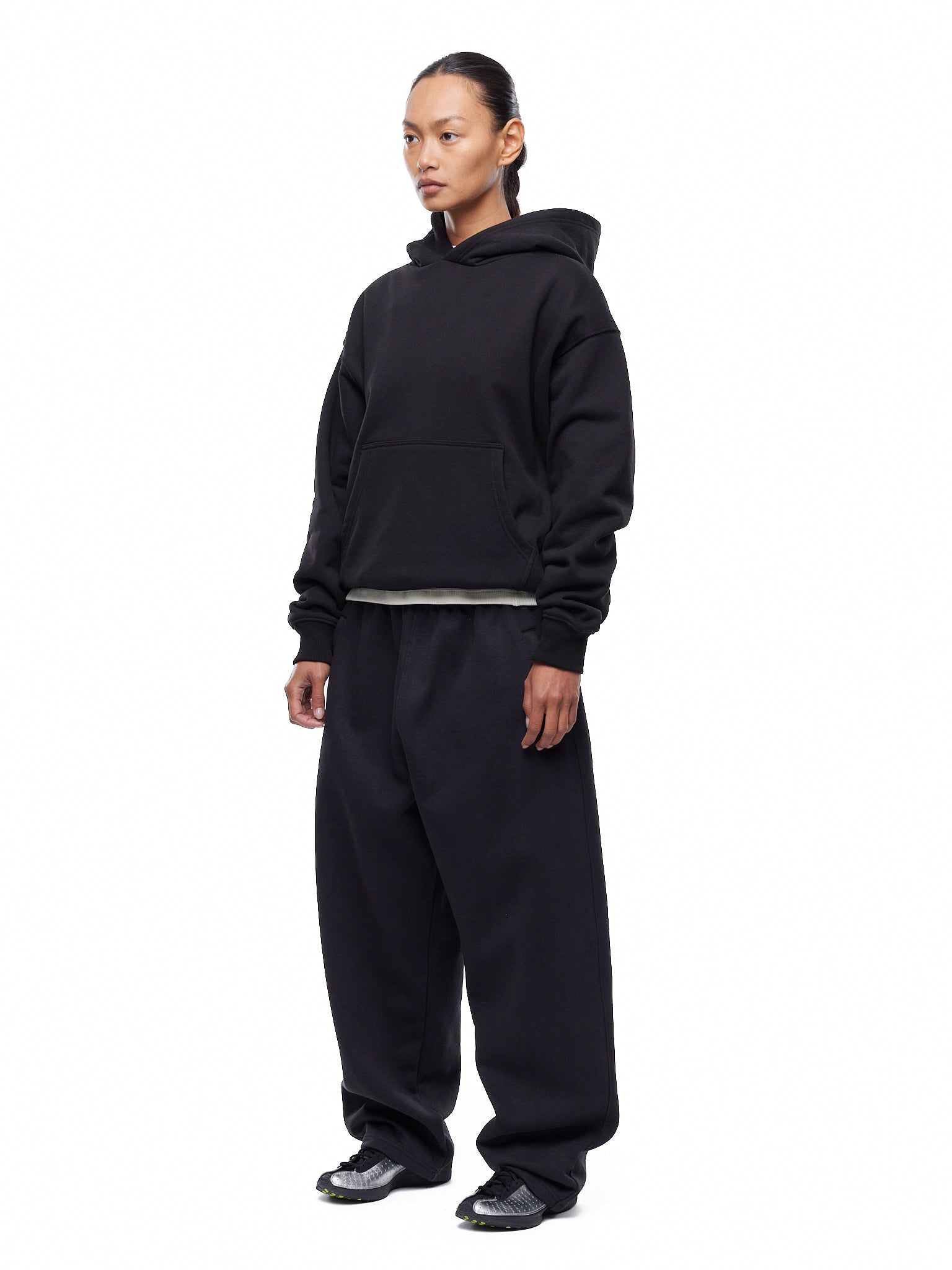 GA SIGNATURE UNCUFFED JOGGERS - BLACK