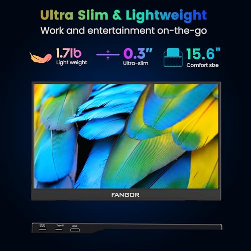 15.6" FHD 1080P HDR IPS Portable Monitor V43690