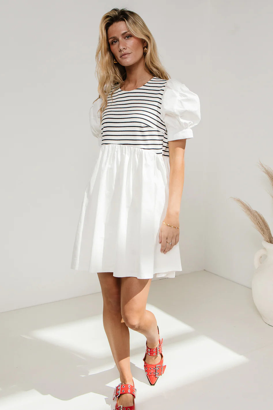 Puff Sleeve Mini Dress M9302