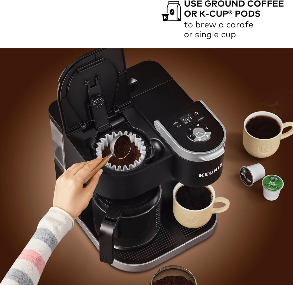 Black Single Serve & Carafe Coffee Maker E371