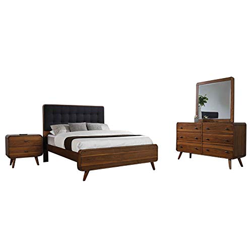 Dark Walnut Eastern King Bed 4-Piece Set X549009