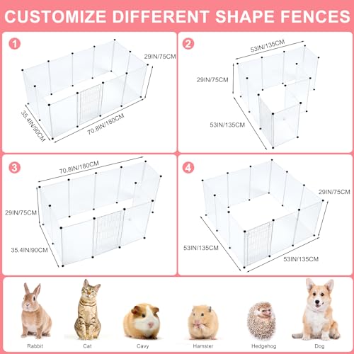 28 Panel Plastic Pet Playpen, Smoke, 13.8 X 13.8 inches Z199993