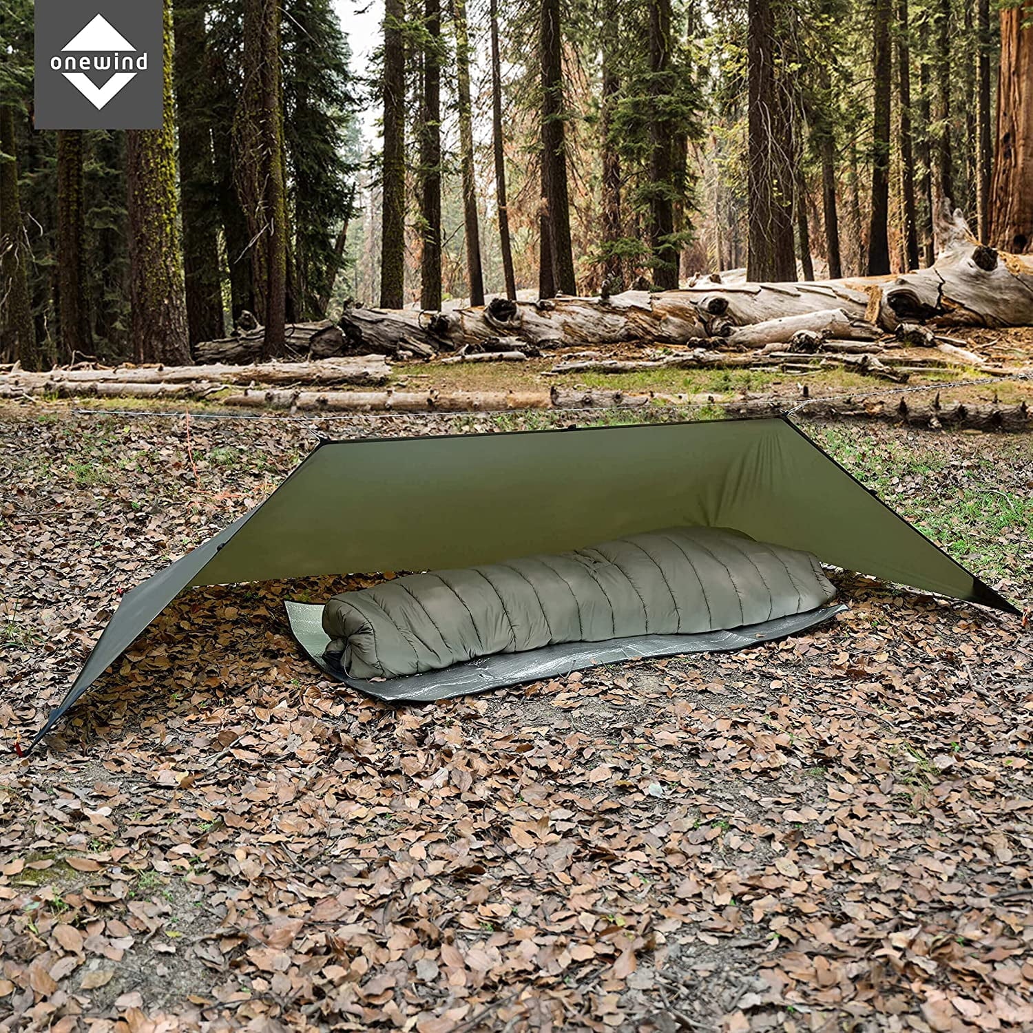 Camping Tarp Set with Ripstop Silnylon Silicone PU Coating W8069