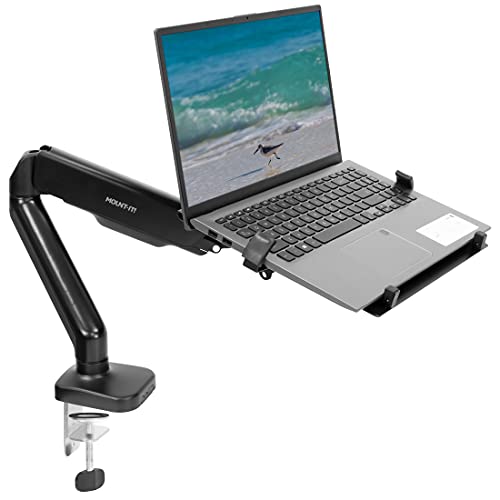 Full Motion VESA Monitor Desk Mount with Laptop Tray K670561