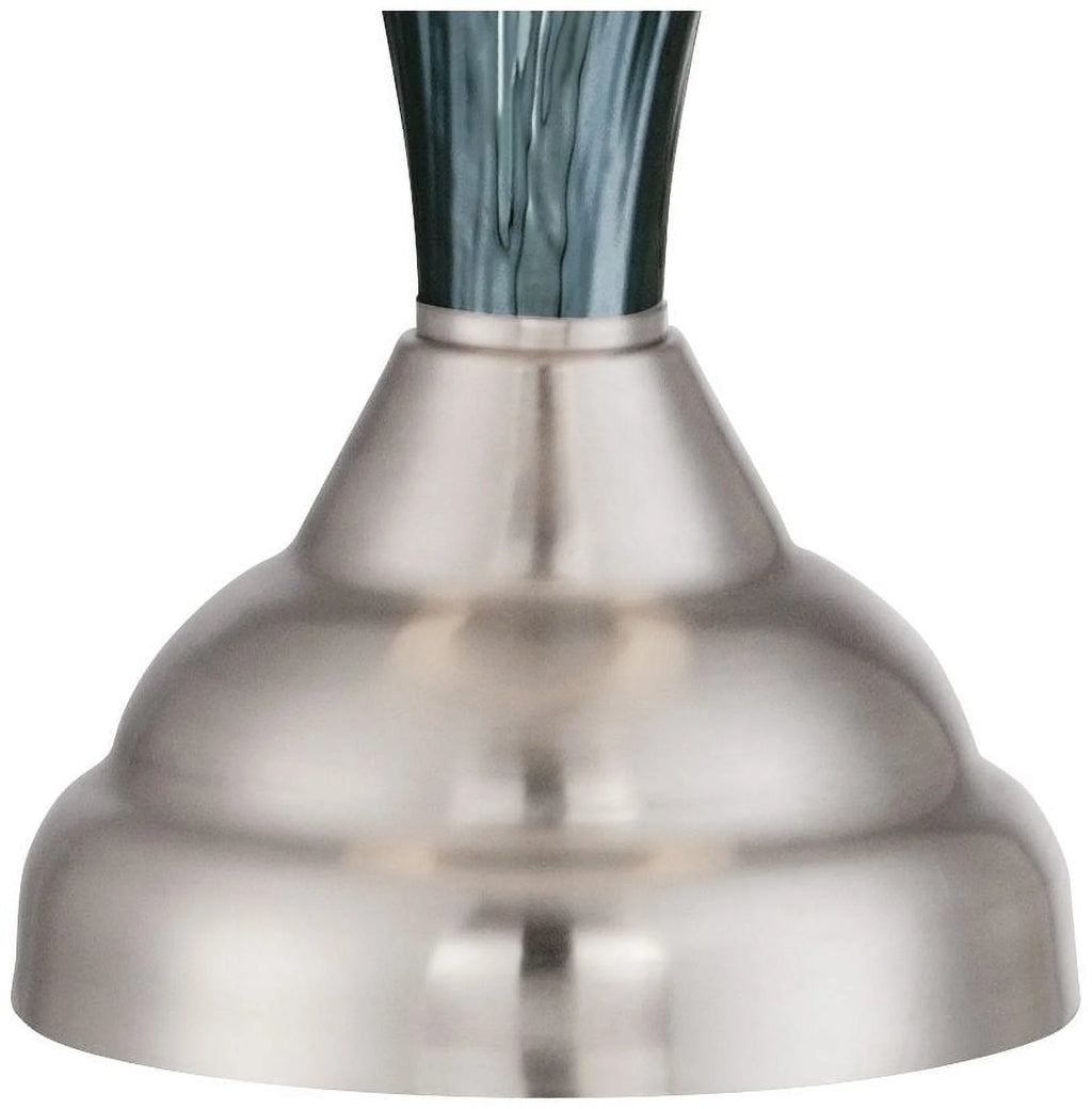 Set of 2 Green-Blue Glass Table Lamps N990672