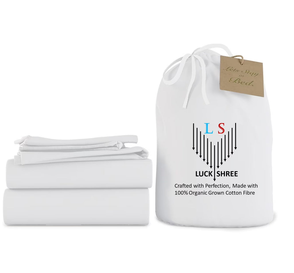 White 800-Thread-Count Organic Cotton King Sheet Set X415