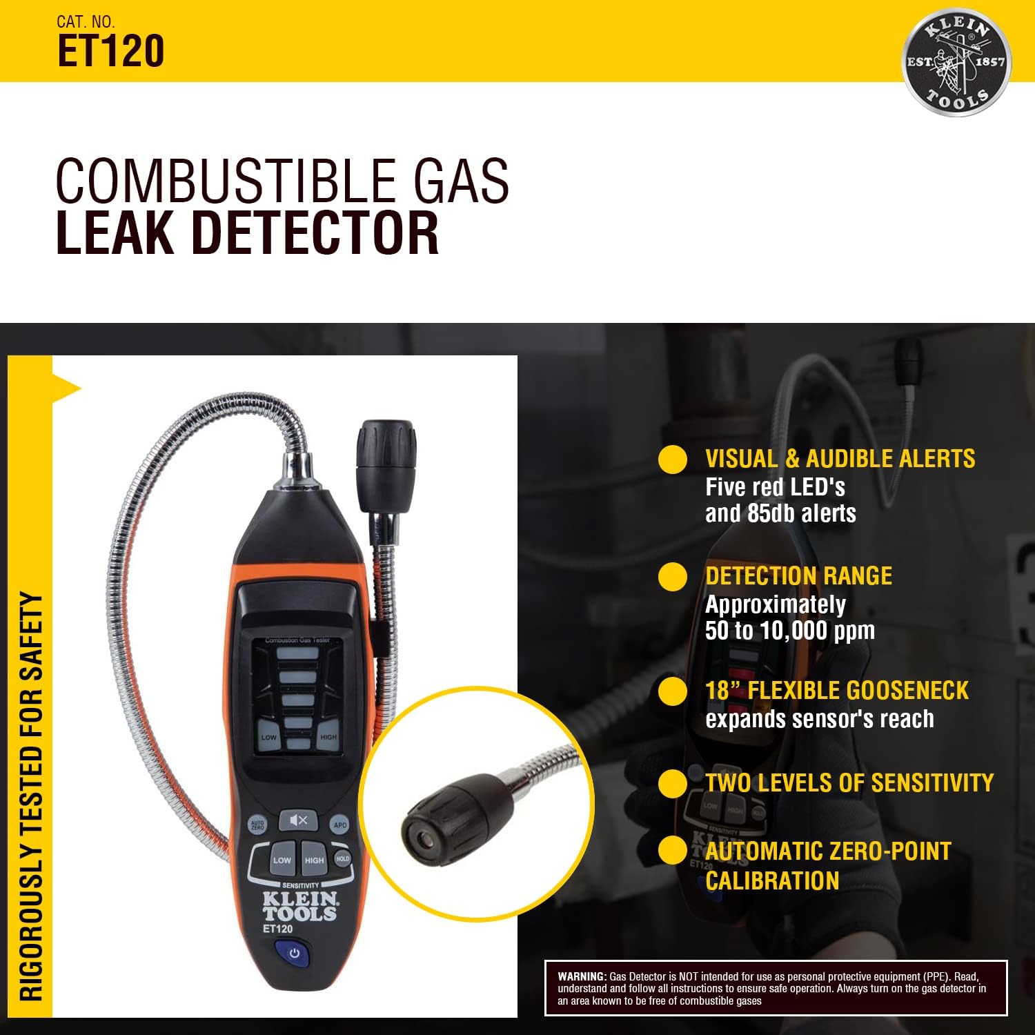 Gas Leak Detector with 18-Inch Gooseneck Z785914
