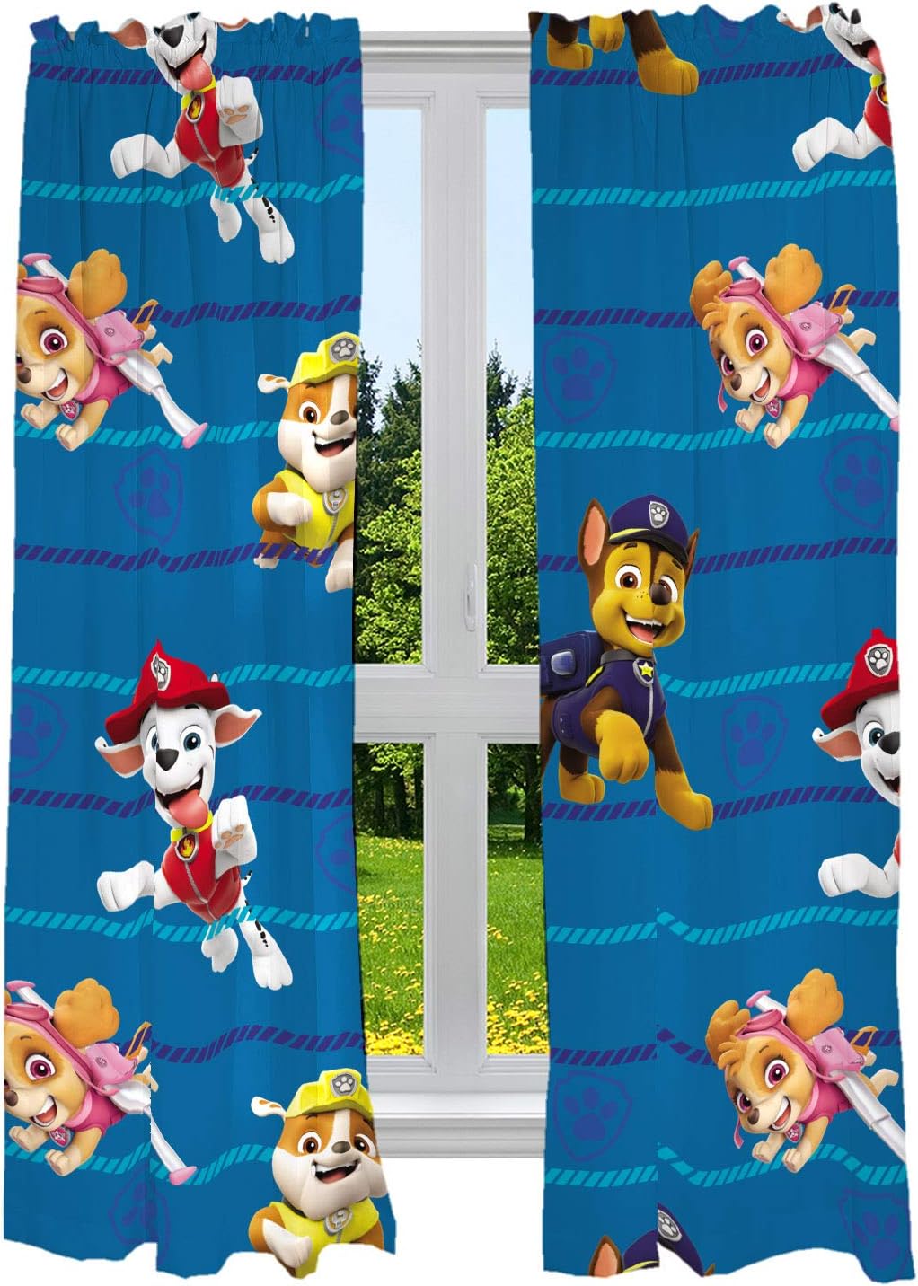Twin Bedding Set with Reversible Comforter, Flat & Fitted Sheets, Pillowcase & Sham + Window Curtains P179686