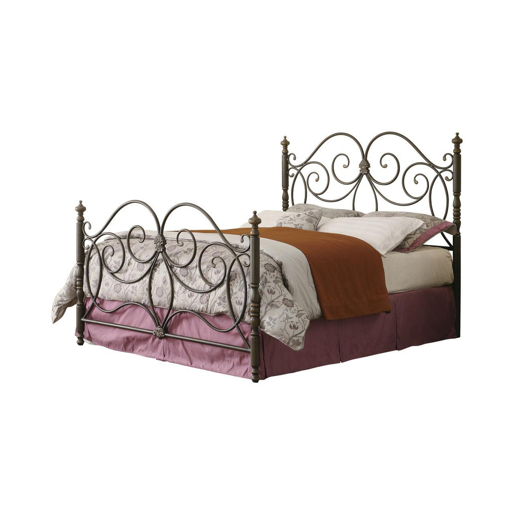 Dark Bronze Metal Scroll Bed M84380