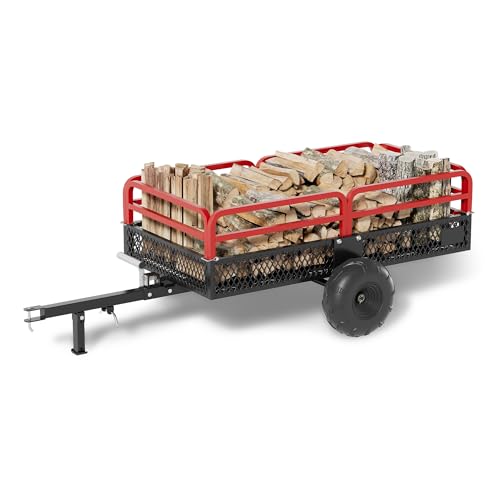 Heavy Duty Steel Dump Cart Utility Trailer, 1500 lbs 15 Cubic Feet with Removable Sides L32079